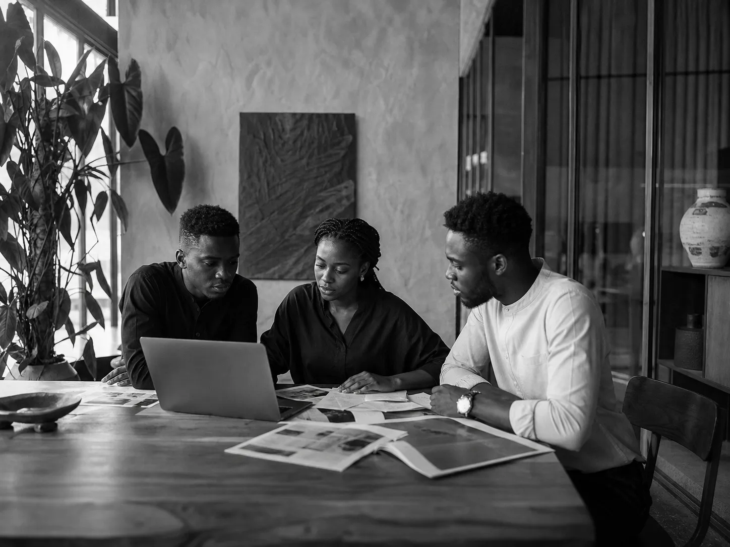 A team at work in an office